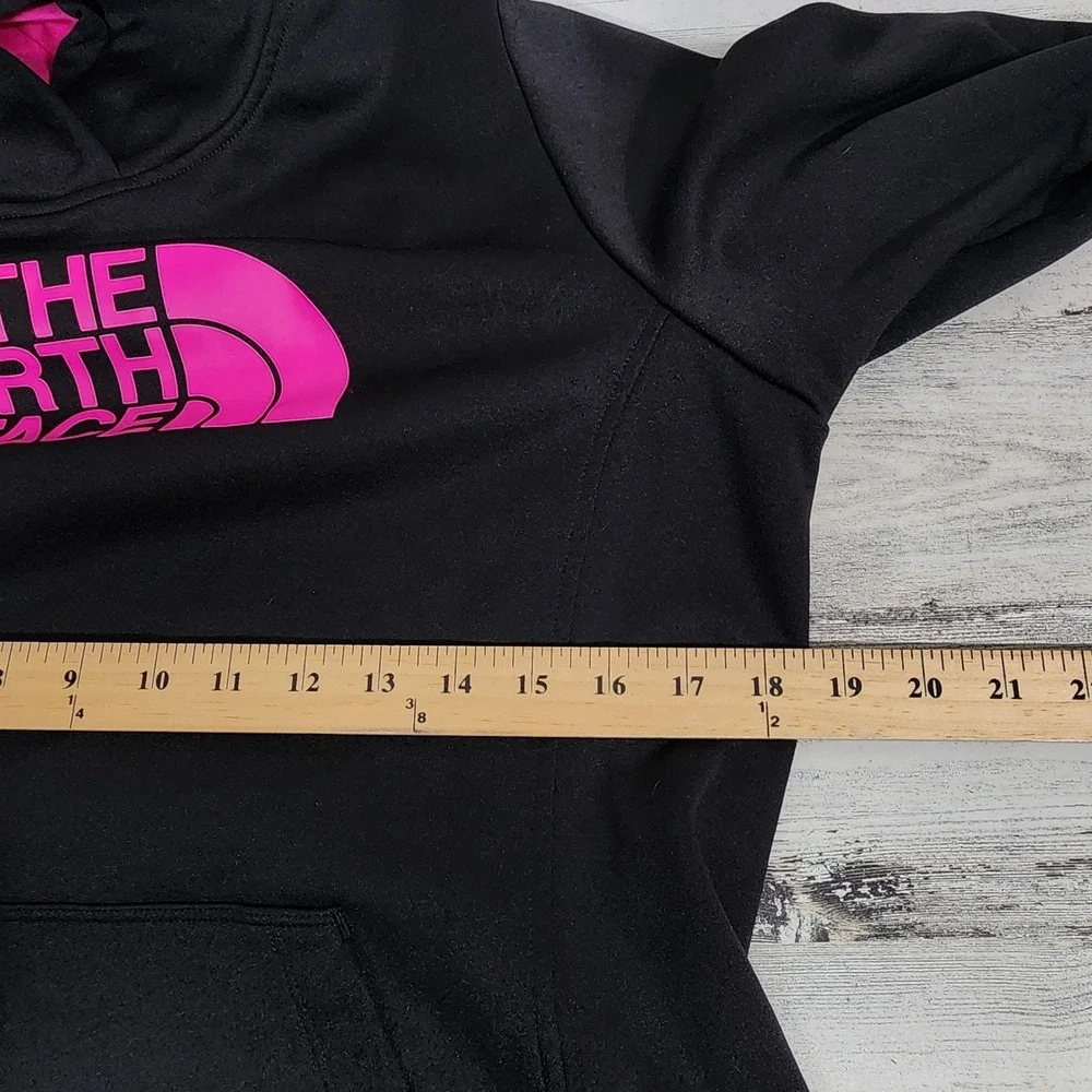 The North Face Hoodie Women Medium Black Pink Logo Pullover Active Outdoors - Picture 7 of 10